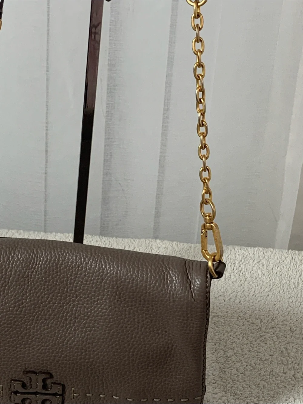 Tory Burch pebbled leather